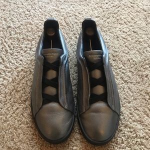 Ermenegildo Zegna Triple Stitch Leather Sneakers